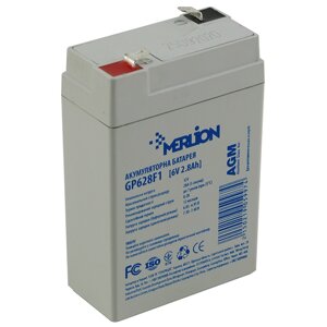 Акумулятор Merlion GP628F1 6V 2.8Ah білий