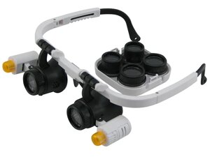 Бінокулярні окуляри з підсвічуванням Magnifier 9892 (RD)