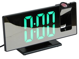 Електронний годинник з проектором Gaosiio 3618LP (чорні, зелені цифри)