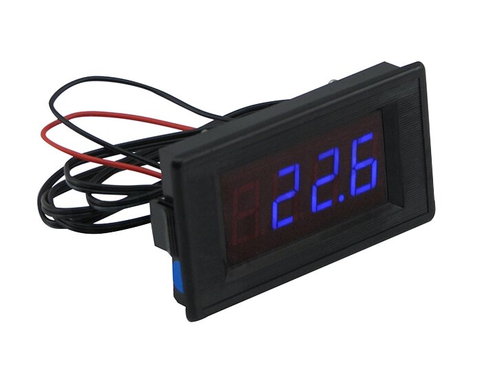 Термометр XH-B305 12 В з синіми цифрами від компанії Prilavok - фото 1