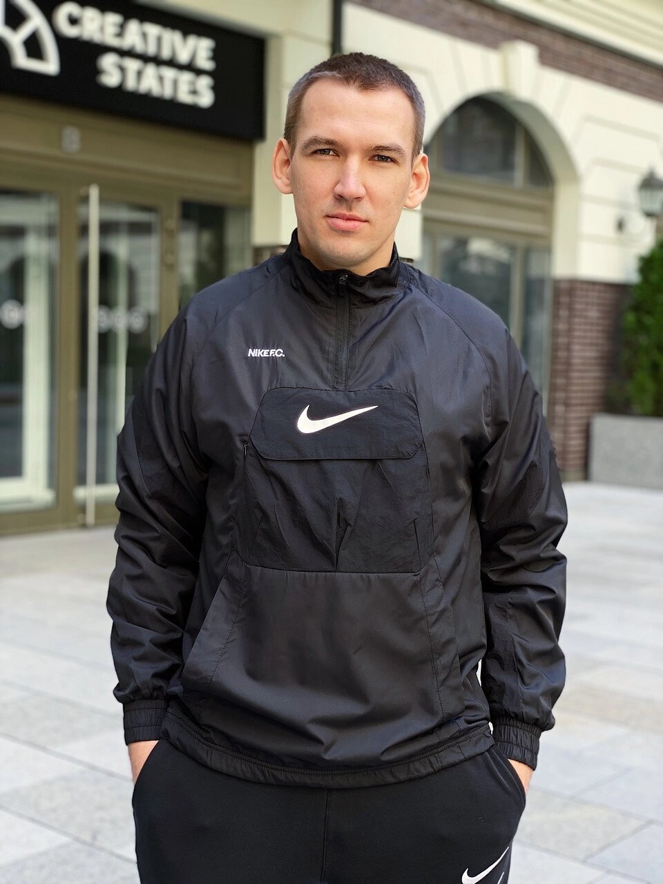 Чоловіча куртка NIKE M NK FC ANORAK WVN / CK5588-010 (Розміри:S,L) від компанії Інтернет магазин "Airpac" - фото 1