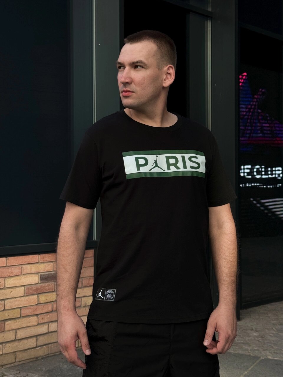 Футболка чоловіча Air Jordan M J Psg Wordmark Tee Black / DB6510-010 від компанії Інтернет магазин "Airpac" - фото 1