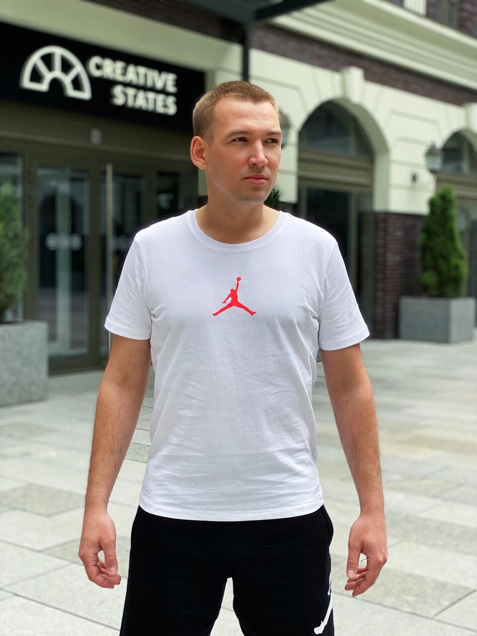 Футболка чоловіча Nike M J Jumpman DFCT SS CREW / CW5191-100 (Розміри:2XL) від компанії Інтернет магазин "Airpac" - фото 1