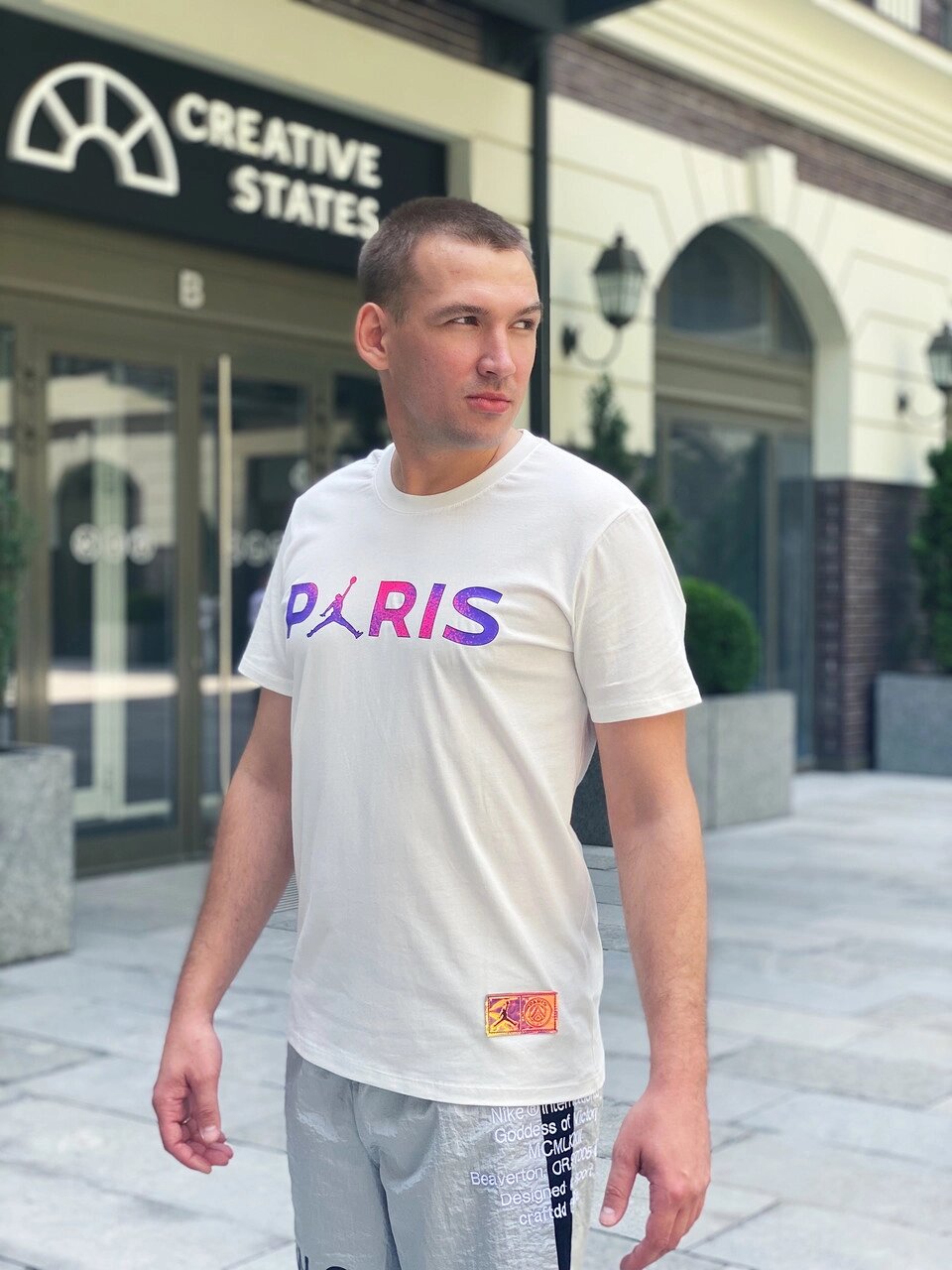 Футболка чоловіча Nike M J PSG Wordmark Tee / CZ0797-100 (Розміри:M,L, XL,2XL) від компанії Інтернет магазин "Airpac" - фото 1