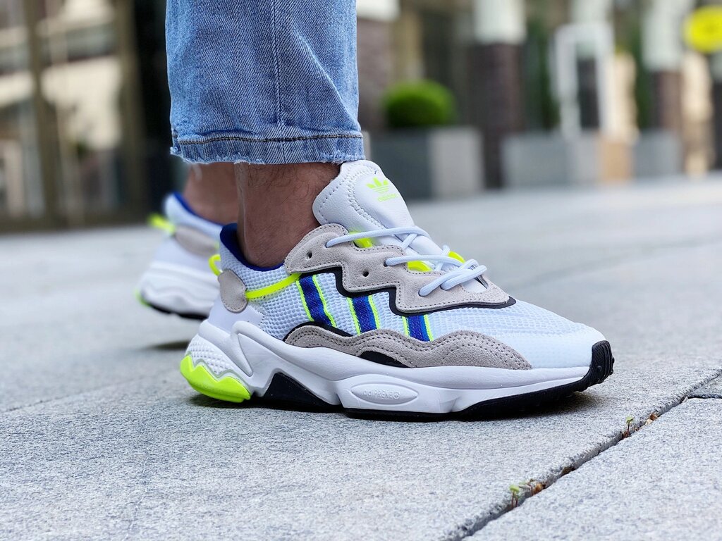 Кросівки чоловічі Adidas Ozweego "Cloud White/Solar Yellow" / EE7009 (Розміри:41,42,44,45) від компанії Інтернет магазин "Airpac" - фото 1