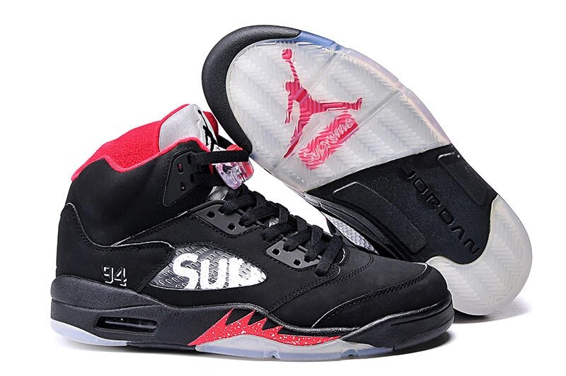 Кросівки чоловічі Nike Air Jordan 5 "Black" x Supreme / AJM-441 від компанії Інтернет магазин "Airpac" - фото 1