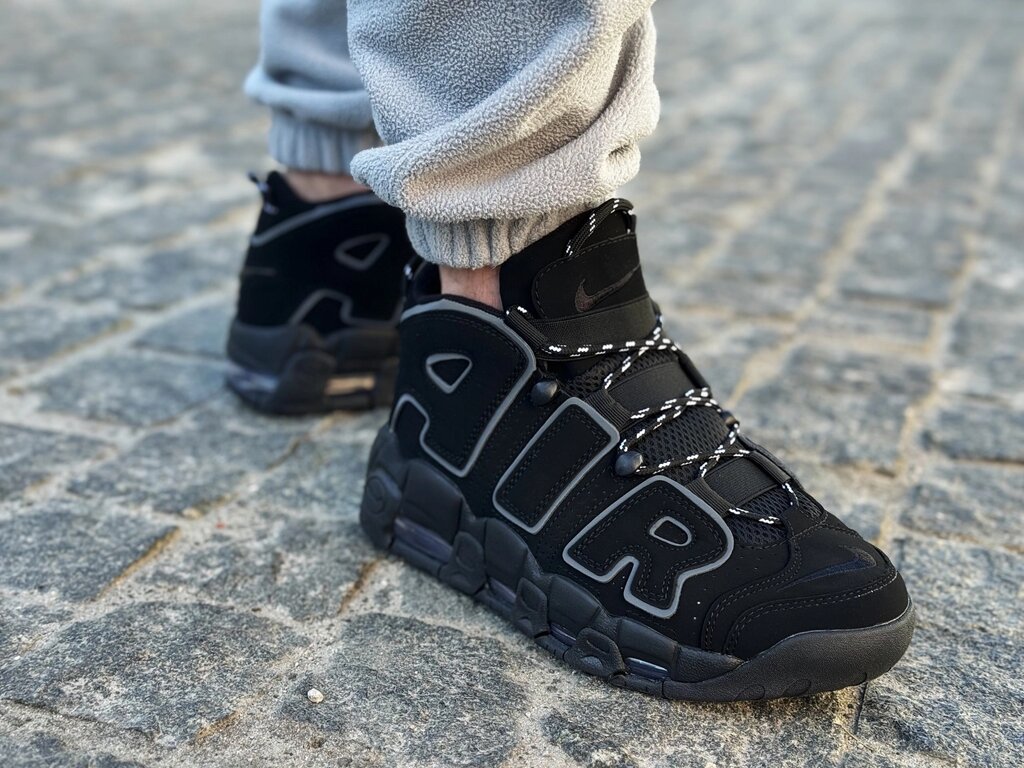 Кросівки чоловічі Nike Air More Uptempo "Triple Black" / 414962-004 від компанії Інтернет магазин "Airpac" - фото 1