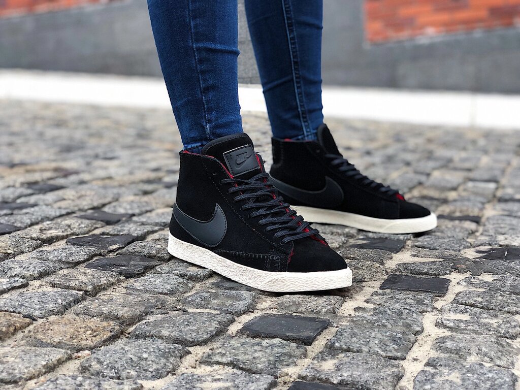 Кросівки жіночі зимові Nike Blazer Mid Premium "Black" (Розміри:37,39) від компанії Інтернет магазин "Airpac" - фото 1