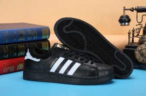 Кросівки жіночі зимові Adidas Superstar / WNTR-274