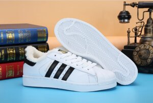 Кросівки жіночі зимові Adidas Superstar / WNTR-275