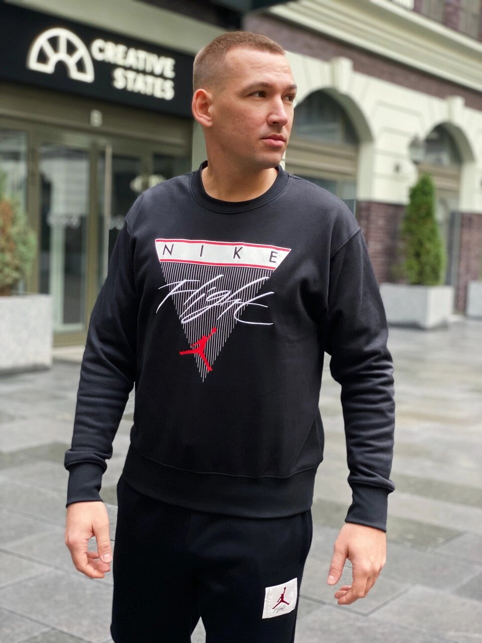 Світшот чоловічий Nike M Jordan Flight Fleece PO GFX Crew / CZ8265-010 (Розмір: L) від компанії Інтернет магазин "Airpac" - фото 1