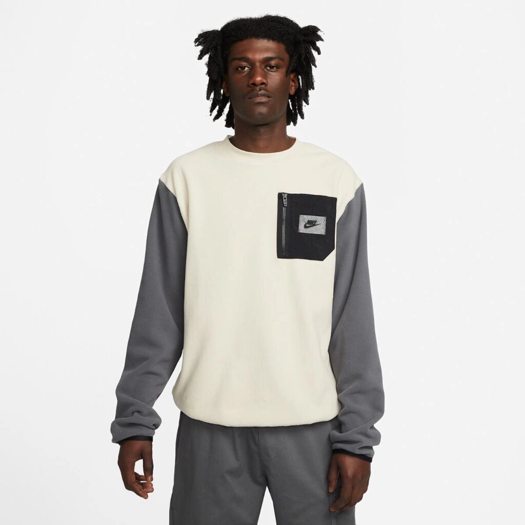 Свитшот мужской Nike Spu Tf Polar Fleece Crewneck Sweatshirt Grey/Beige / DQ5104-206 від компанії Інтернет магазин "Airpac" - фото 1