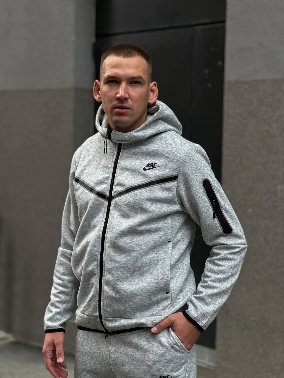 Толстовка чоловіча Nike Tech Fleece Zip Up Hoodie / CU4490-063 (Розміри:M,L, XL, XXL) від компанії Інтернет магазин "Airpac" - фото 1