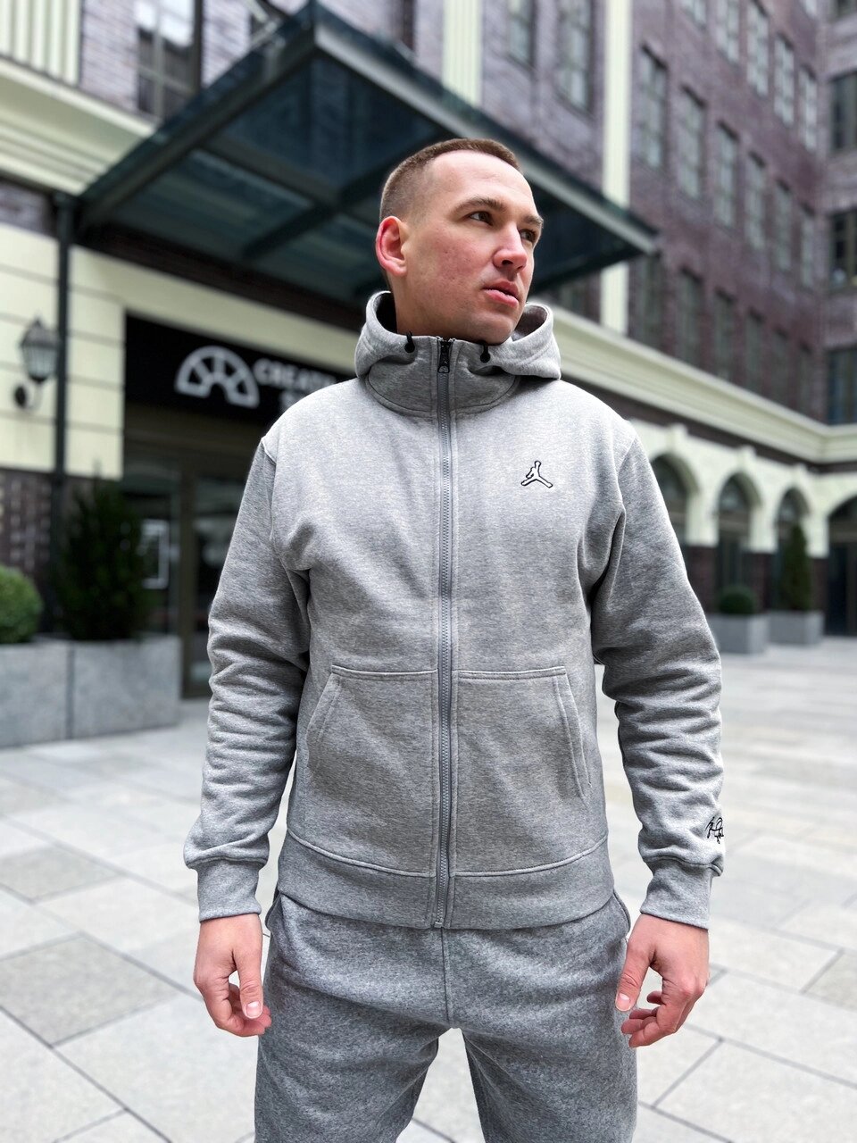 Зимова чоловіча толстовка Air Jordan M J Essentials Fleece FZ Hoodie Grey / DA9810-091 (Розмір: XL) від компанії Інтернет магазин "Airpac" - фото 1