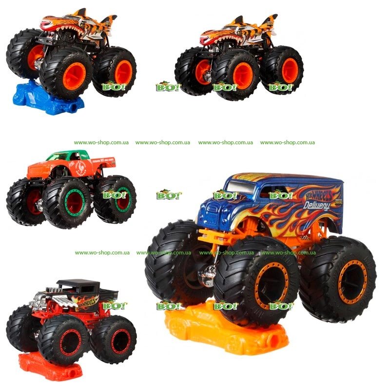 Базова машинка-позашляховик Hot Wheels FYJ44 серії "Monster Trucks" (1:64, в ас.) від компанії Інтернет магазин «Во!» www. wo-shop. com. ua - фото 1