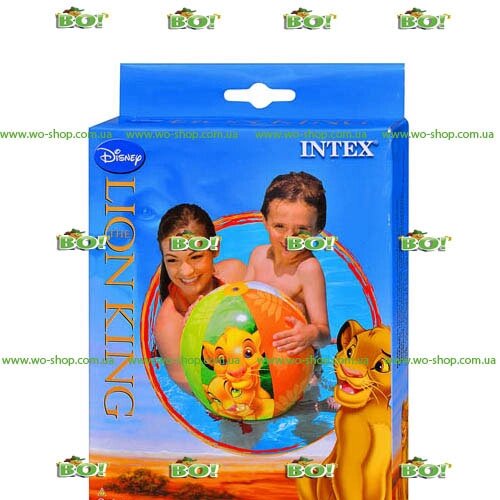 Детский надувной мяч Intex 58046 "Король лев" (51 см) ##от компании## Интернет магазин «Во!»                    www. wo-shop. com. ua - ##фото## 1