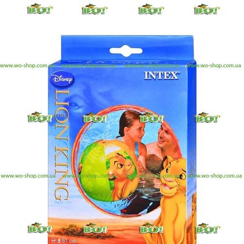Детский надувной мяч Intex 58052 "Король лев" (61 см) ##от компании## Интернет магазин «Во!»                    www. wo-shop. com. ua - ##фото## 1