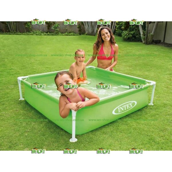 Дитячий каркасний басейн Intex 57172 (122-122-30 см, зелений) від компанії Інтернет магазин «Во!» www. wo-shop. com. ua - фото 1