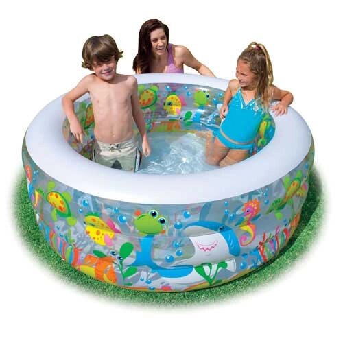 Дитячий надувний басейн Intex, 58480 "Акваріум" з надувним дном від компанії Інтернет магазин «Во!» www. wo-shop. com. ua - фото 1