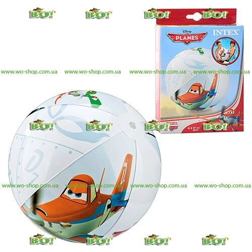 Дитячий надувний м'яч Intex 58058 "Planes" (61 см) від компанії Інтернет магазин «Во!» www. wo-shop. com. ua - фото 1