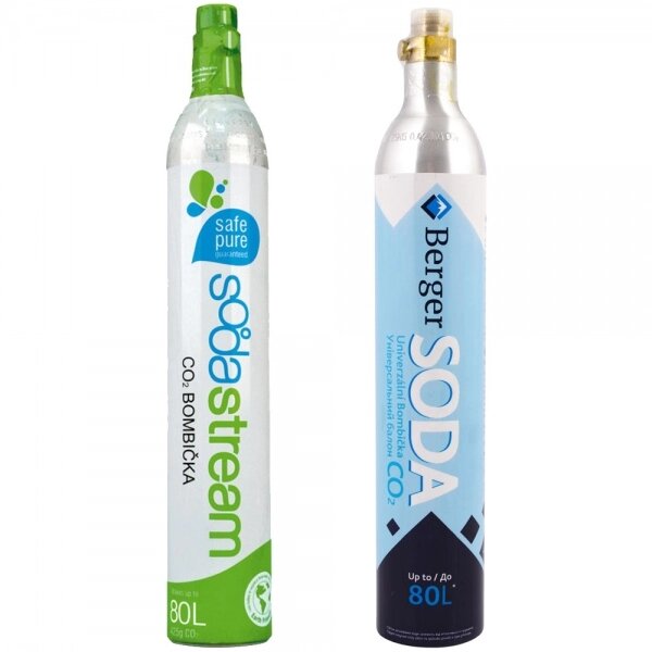 Газовий балон Sodastream, Berger CO2 60-80 л. (Заправка, на обмін) від компанії Інтернет магазин «Во!» www. wo-shop. com. ua - фото 1