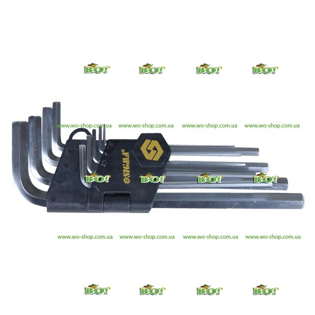 Ключі шестигранні Sigma 9шт 1,5-10мм CrV (середні) від компанії Інтернет магазин «Во!» www. wo-shop. com. ua - фото 1