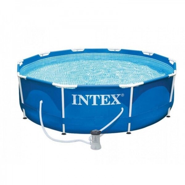 Круглий каркасний басейн Intex 28202 з фільтр-насосом (305 * 76 см, 4485 л, синій) від компанії Інтернет магазин «Во!» www. wo-shop. com. ua - фото 1