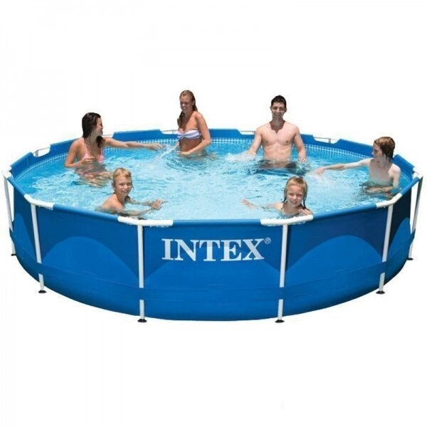 Круглий каркасний басейн Intex 28210 (366 * 76 см, 6503 л, синій) від компанії Інтернет магазин «Во!» www. wo-shop. com. ua - фото 1