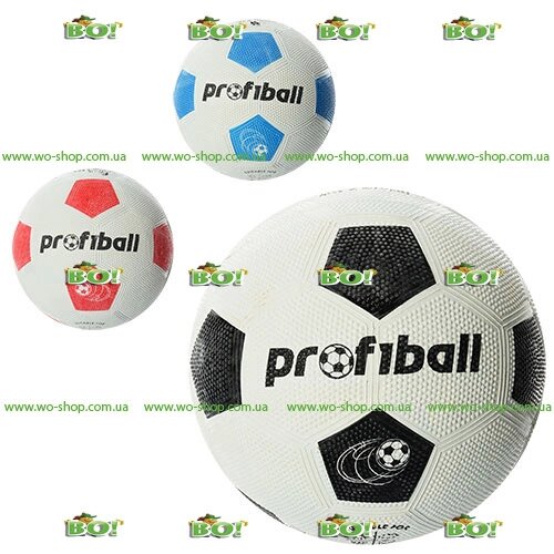 М'яч футбольний VA_0013 (30шт) розмір 5, гума Grain, 350г, Profiball, сітка, в кульку, 3 кольори, від компанії Інтернет магазин «Во!» www. wo-shop. com. ua - фото 1