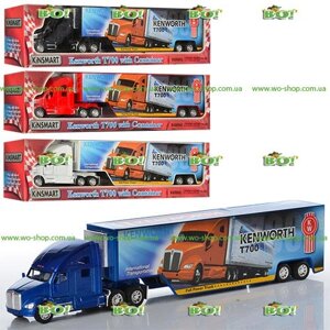 Машинка kinsmart KT 1302 W, 1:68, kenworth T700, 4 кольори