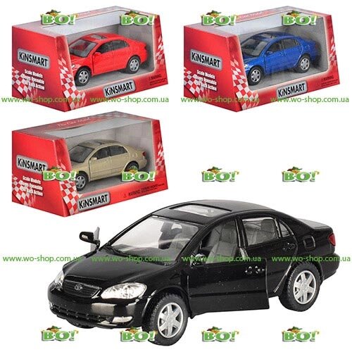 Машинка Kinsmart KT 5099 W Toyota Corolla, 1:36 від компанії Інтернет магазин «Во!» www. wo-shop. com. ua - фото 1