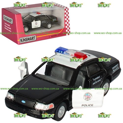 Машинка KINSMART KT 5327 W 1:42 FORD CROWN VICTORIA POLICE INTERCEPTOR від компанії Інтернет магазин «Во!» www. wo-shop. com. ua - фото 1