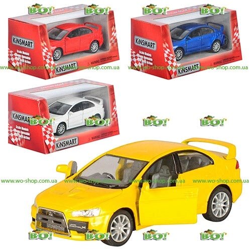 Машинка KINSMART KT 5329, 5052 W 1:36 MITSUBISHI LANCER 2 види від компанії Інтернет магазин «Во!» www. wo-shop. com. ua - фото 1