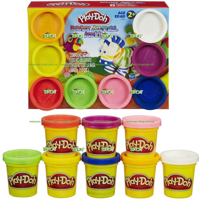 Набір пластиліну Play-Doh A7923, 8 баночок від компанії Інтернет магазин «Во!» www. wo-shop. com. ua - фото 1