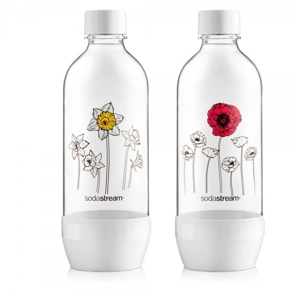 Набір з 2 пляшок по 1 літру для води Sodastream Flowers in Winter від компанії Інтернет магазин «Во!» www. wo-shop. com. ua - фото 1