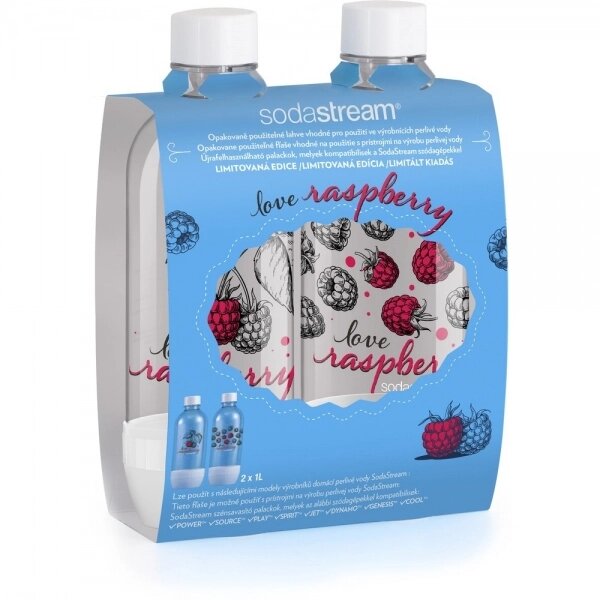 Набір з 2 пляшок по 1 літру для води Sodastream Love Raspberry від компанії Інтернет магазин «Во!» www. wo-shop. com. ua - фото 1