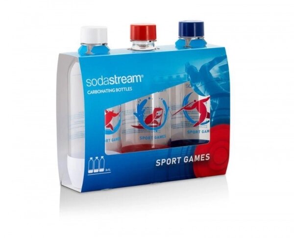 Набір з 3 пляшок по 1 літру для води Sodastream Sport Games від компанії Інтернет магазин «Во!» www. wo-shop. com. ua - фото 1