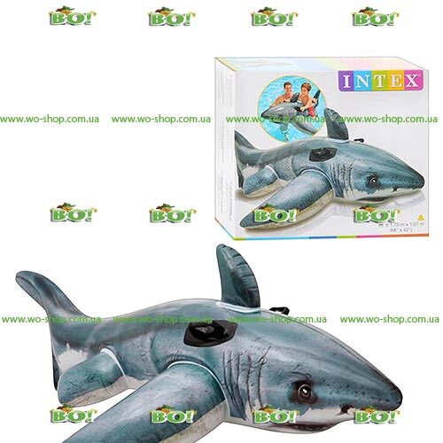Надувна іграшка-рейдер (пліт) Intex 57525 "Акула" (173-107 см) від компанії Інтернет магазин «Во!» www. wo-shop. com. ua - фото 1