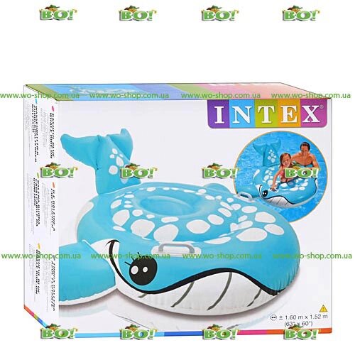 Надувна іграшка-рейдер (пліт) Intex 57527 "Синій кит" (160-152 см) від компанії Інтернет магазин «Во!» www. wo-shop. com. ua - фото 1