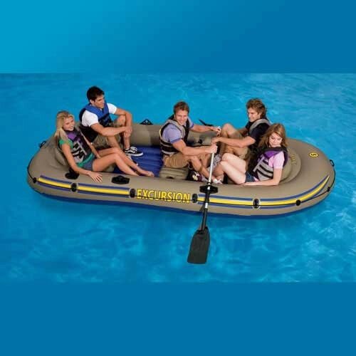 Надувная лодка Intex "Excursion 5", 68325 (насос, весла) від компанії Інтернет магазин «Во!» www. wo-shop. com. ua - фото 1