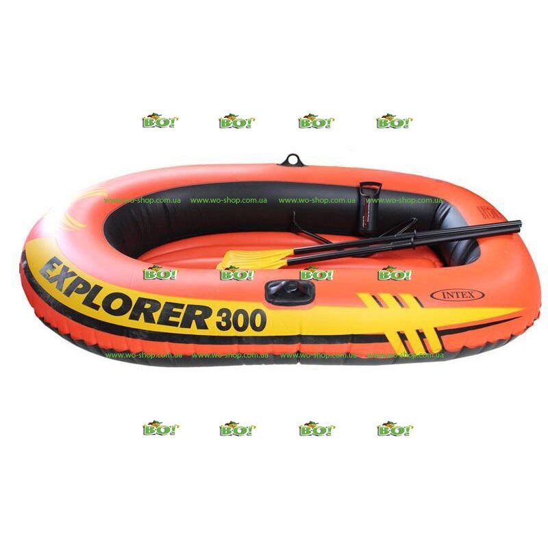 Надувная лодка Intex "Explorer 200", 58331 (насос, весла) ##от компании## Интернет магазин «Во!»                    www. wo-shop. com. ua - ##фото## 1