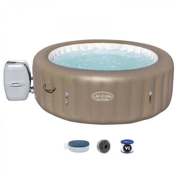 Надувні аеромасажні спа-басейн (Jacuzzi) Bestway 60017 (196x71 см, 4-6 осіб) Lay-Z-Spa Palm Springs AirJet від компанії Інтернет магазин «Во!» www. wo-shop. com. ua - фото 1