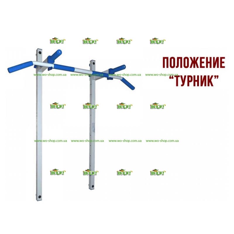 Настінний складаний комплекс турнік + бруси PRO LecoSport LS32162 від компанії Інтернет магазин «Во!» www. wo-shop. com. ua - фото 1