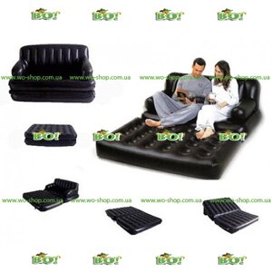 Надувной диван-трансформер Bestway 75056 (188-152-64 см, насос 220V, в сумке)