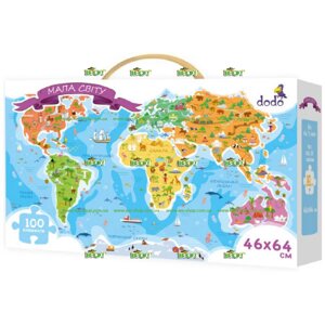 Пазл Карта Світу Dodo 100110, 100 елементів