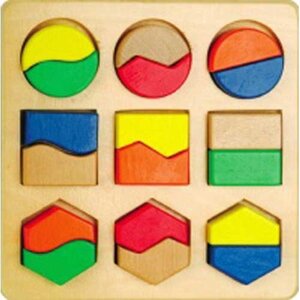 Збери фігури-логічний планшет (9 геометричних пар-половинок)