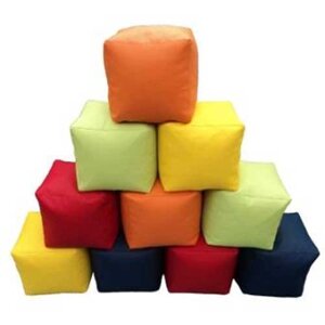 Кресло-мешок Куб 30, 40, 50 см Кожвинил (цвета в ассортименте)