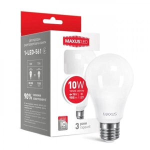 Світлодіодна лампа Maxus A60 1-LED-561/562 E27 10W