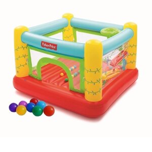 Дитячий надувний батут BestWay 93542 Fisher-Price (175 * 173 * 114 см) з 25 кульками