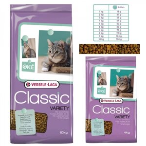 Дорослий котячий їжа Versele-Laga Classic Variety (4 кг, 10 кг)